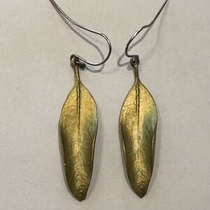 Michael Michaud Eucalyptus Long Leaf Earrings